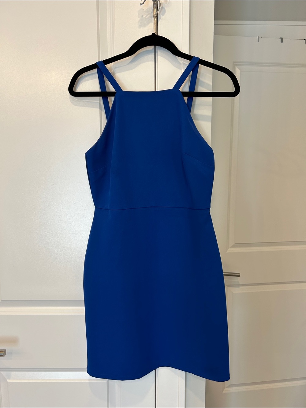 NSR Royal Blue Mini Halter Dress